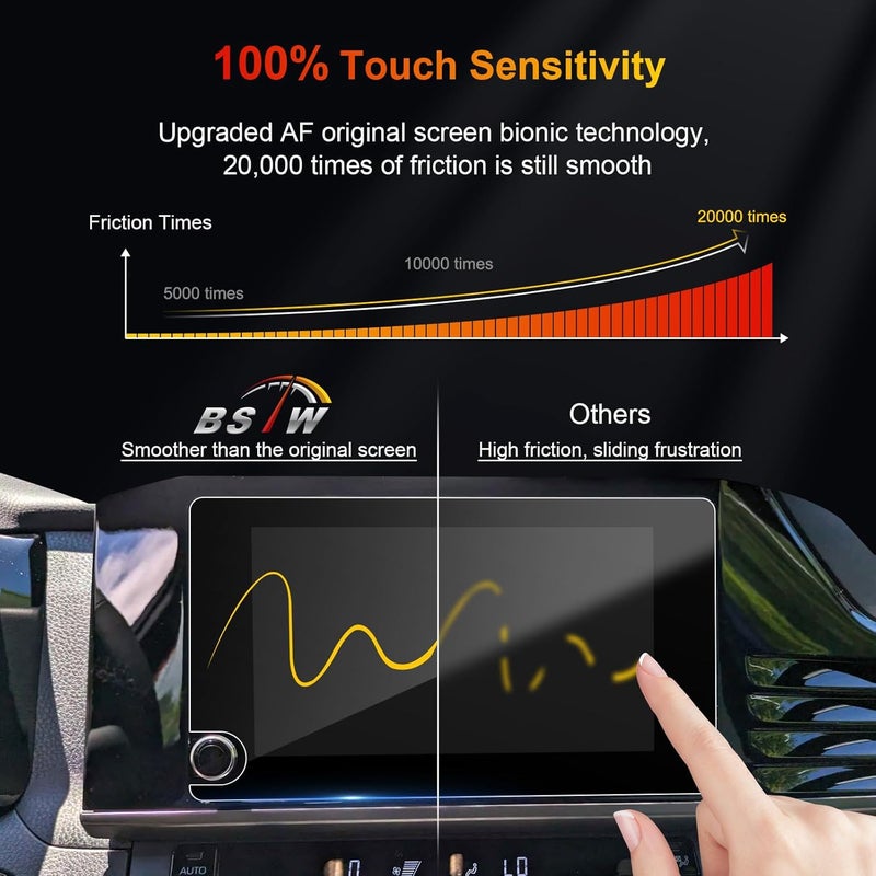 BSTW for 2025 Camry Screen Protector for 2025 Toyota Camry LE SE 8-In Touchscreen for 2025 Toyota Camry Hybrid EV Accessories Anti Scratch Tempered Glass Protective Film - Image 5